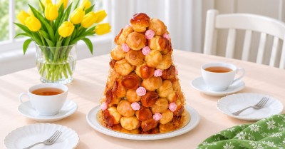 Торт из профитролей Крокембуш