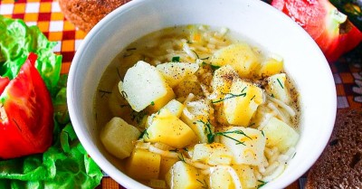 Суп из индейки с вермишелью и картошкой