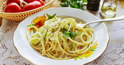 Паста с цукини в сливочном соусе