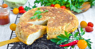 Заливной пирог с капустой в мультиварке