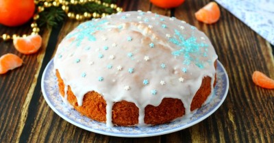 Рождественский кекс с мандаринами в духовке