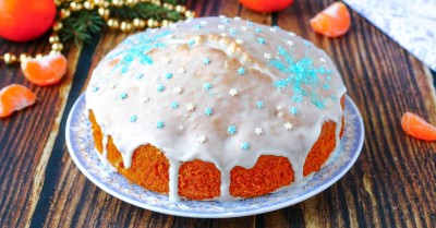 Рождественский кекс с мандаринами в духовке