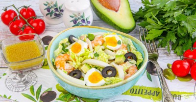 ПП салат с кальмаром