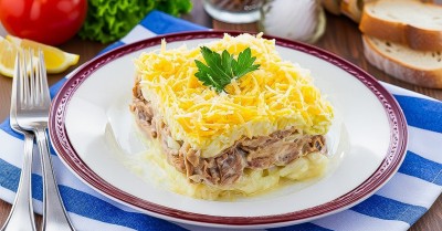 Салат Мужские грезы с говядиной