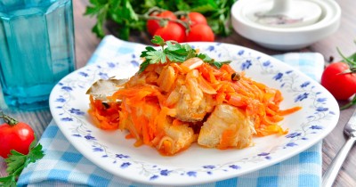 Рыба треска под маринадом из моркови и лука классическая