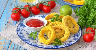 Кальмары кольцами в аэрогриле