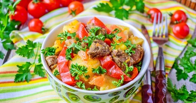 Жаркое из говядины в мультиварке