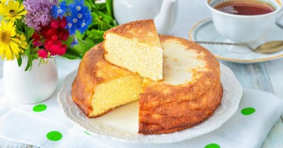 Творожная запеканка на кефире в духовке