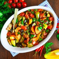 Овощное рагу с баклажанами Овощное рагу с баклажанами