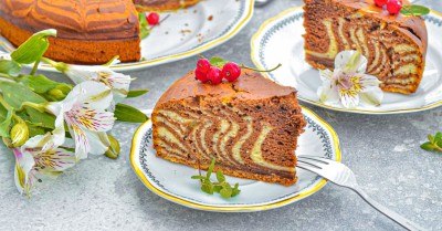 Зебра торт классический советского времени