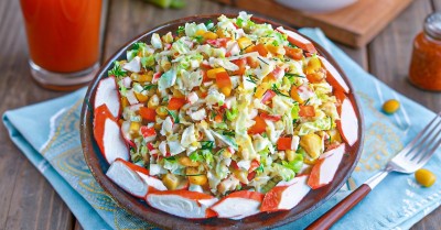 Крабовый салат классический без огурца