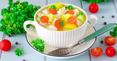 Рыбный суп из филе трески