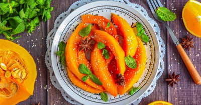 Тыква запеченная в духовке с медом без сахара