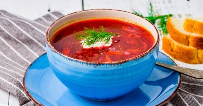 Простой постный борщ со свеклой и капустой