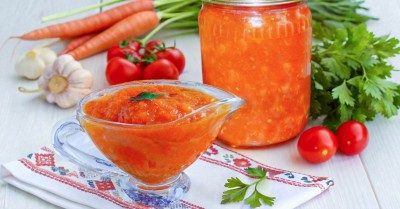 Икра из моркови с помидорами на зиму
