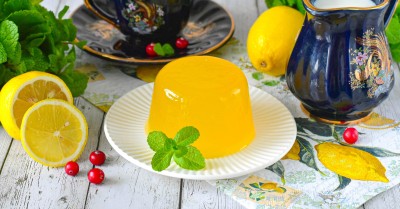 Лимонное желе с желатином
