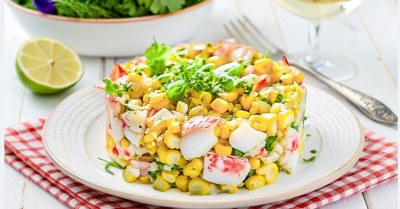 Салат Дипломат с крабовыми палочками
