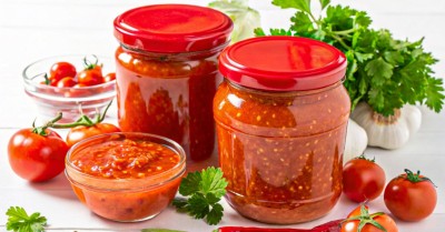 Аджика из помидор перца и чеснока на зиму