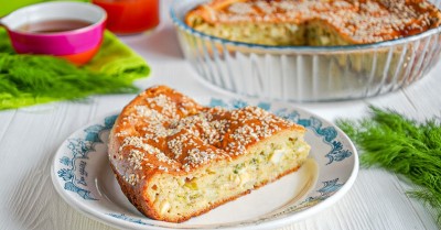 Пирог на кефире с капустой и яйцом