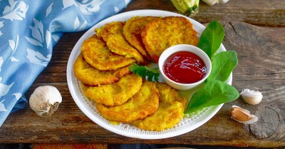 Кабачковые оладьи на кефире без муки