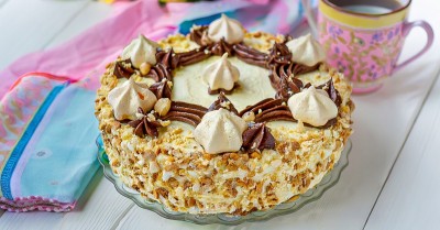 Торт Полет по ГОСТу воздушный десерт с нежным кремом