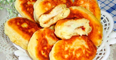 Пирожки с картошкой на кефире жареные на сковороде