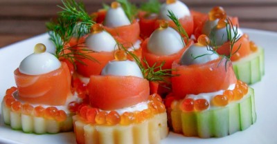 Морская закуска из семги