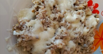 пшённая каша с бананом и сыром