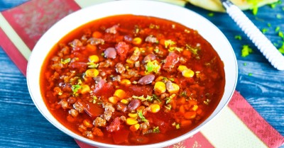Мексиканский суп с фасолью