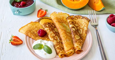 Блины с тыквой на кефире