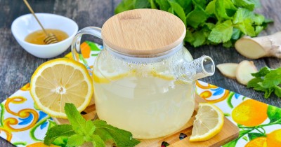 Имбирный чай с медом и лимоном