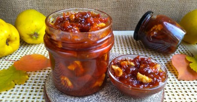 Варенье из айвы с грецкими орехами на зиму