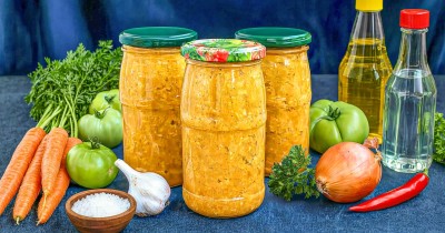 Икра из зеленых помидор пальчики оближешь на зиму