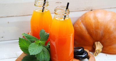 Морковно-тыквенный сок с сахаром на зиму