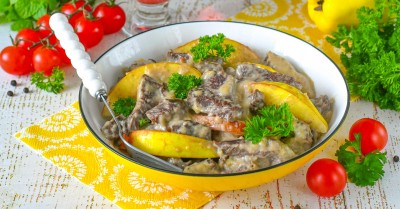 Говядина с айвой тушеная