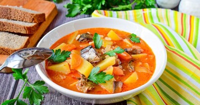 РЫБИЙ СУП ИЗ КОНСЕРВЫ САРДИНЫ