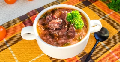 Суп харчо с мясом говядины с рисом