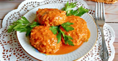 Очень ленивые голубцы с капустой рисом на сковороде