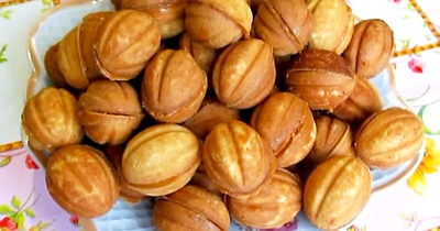 Печенье со сгущенкой круглые орешки