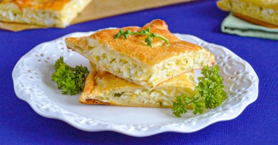Слоеный пирог с рисом