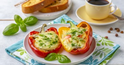 Яичница в болгарском перце