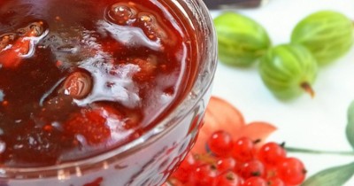 Варенье из крыжовника и красной смородины на зиму в банках