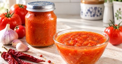 Острый перец с помидорами и чесноком на зиму