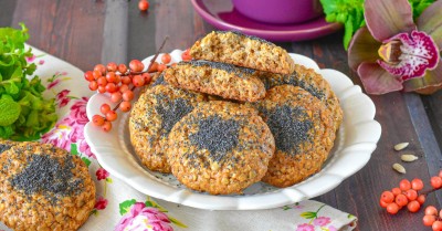 Овсяное печенье с грецкими орехами