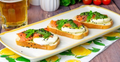 Бутерброды с семгой на праздничный стол