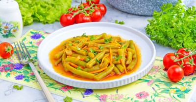 Тушеная стручковая фасоль