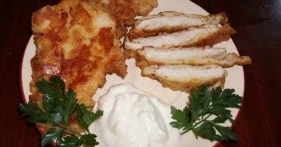 Медальоны из куриного филе на сковороде в кляре