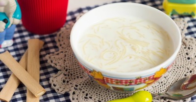 Молочный вермишелевый суп для детей