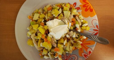 оливье с курицей