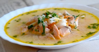 Рыбный суп в микроволновке без картошки